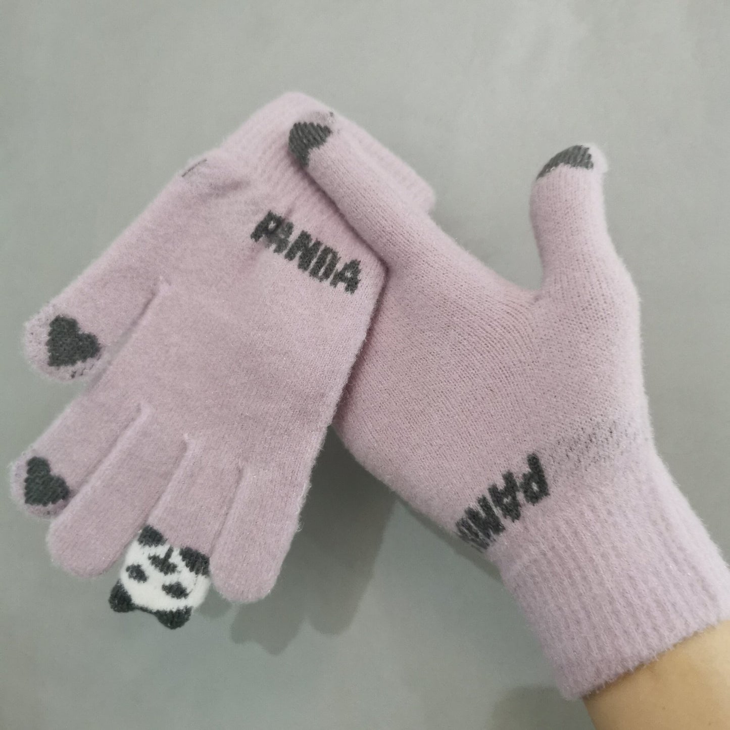 Women's Touch Screen Knitted Windproof Cycling Warm Gloves