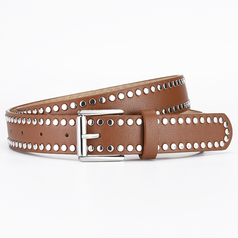 Women's & Men's Punk Rivet Pin Buckle High-grade Hip Belts