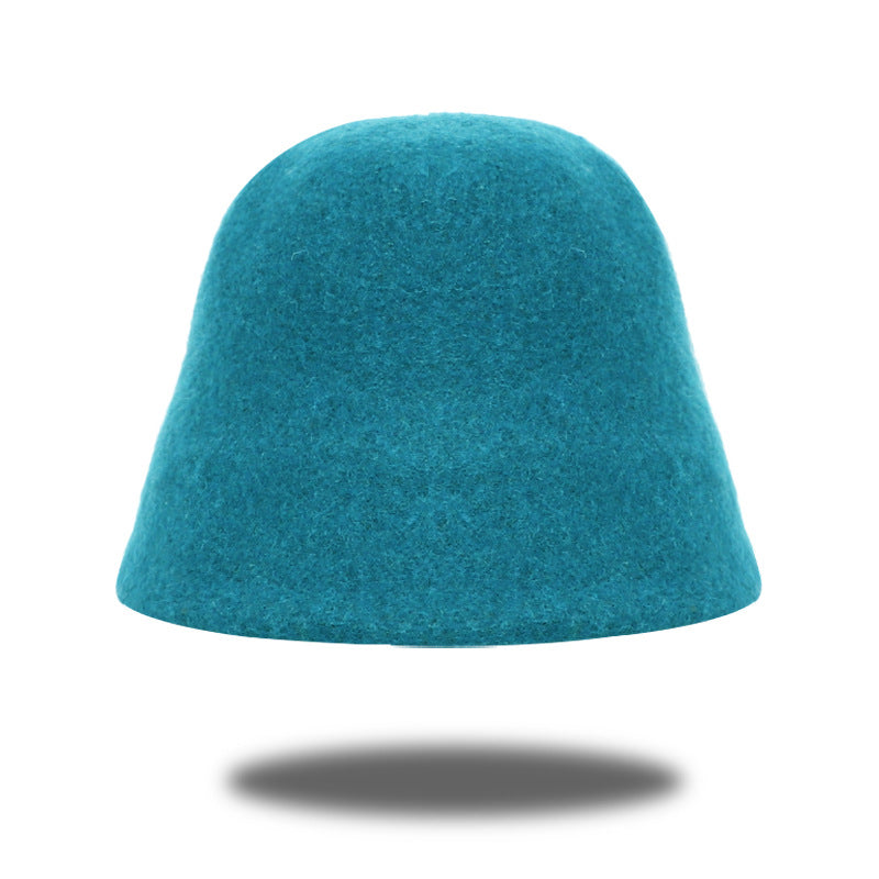 Women's Hat Fashion Simple Wool Bucket Dome Hats & Caps