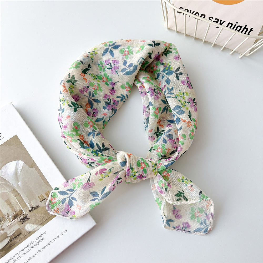 Women's Square Towel Silk Artistic Versatile Fashionable Elegant Scarfs