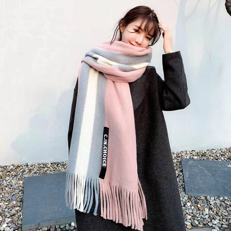 Women's Winter Korean Style Versatile Cute Thickening Couple Scarfs