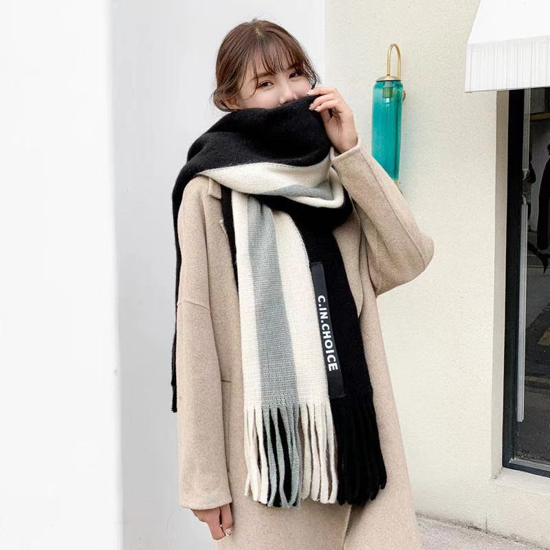 Women's Winter Korean Style Versatile Cute Thickening Couple Scarfs