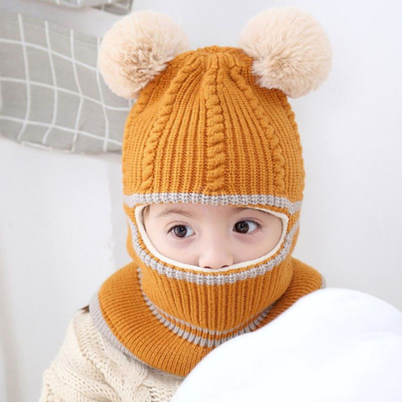 Women's & Men's Hat Neck Warmer One Woolen Winter Kids' Headwear