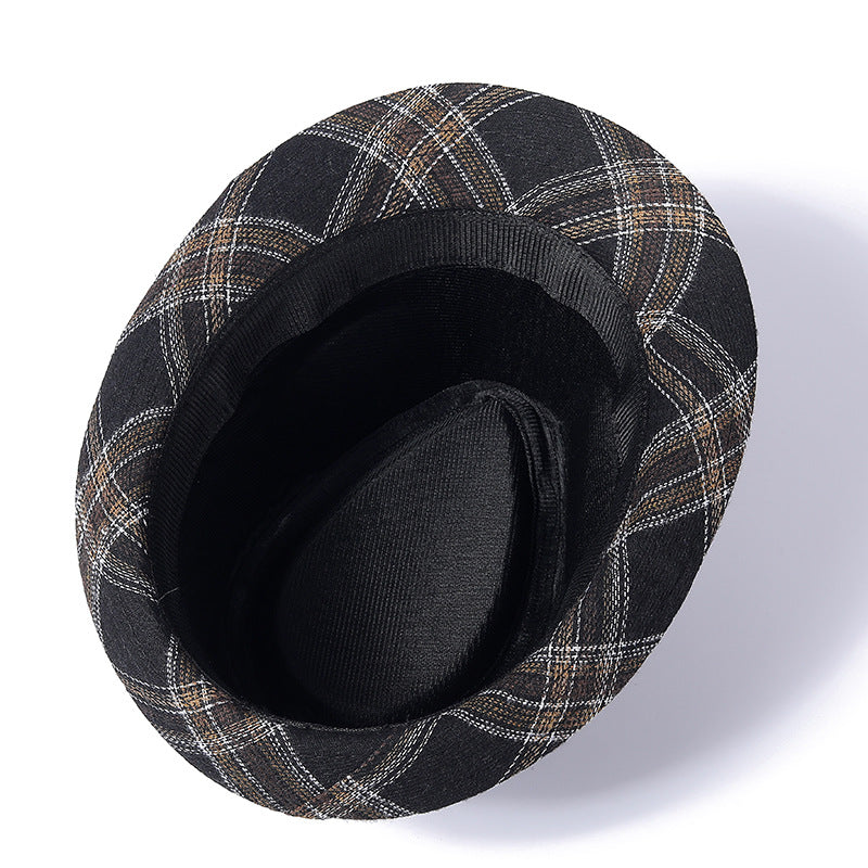 Men's British Style Billycock Plaid Hat Top Hats & Caps