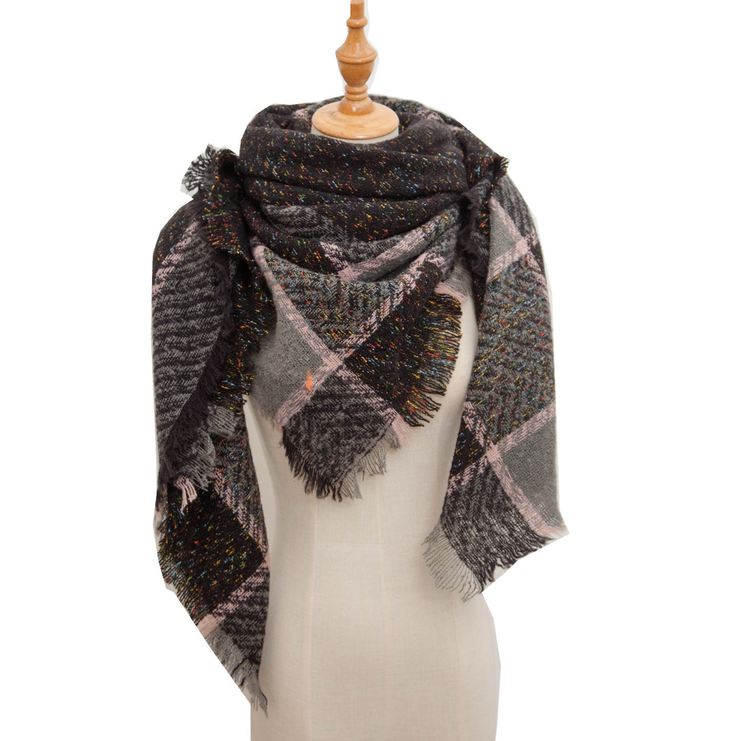 Versatile Source Shawl Large Plaid Triangle Scarfs