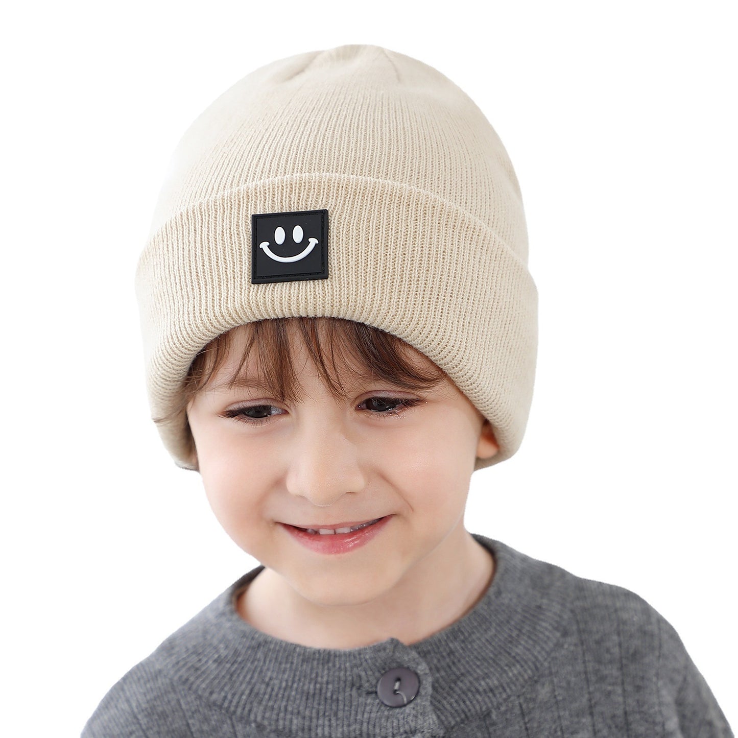 Hat Fashion Woolen Cute Smiley Face Kids' Headwear