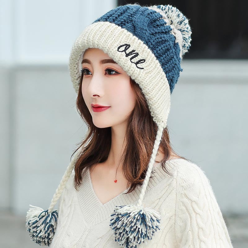 Women's Woolen Fashion Warm Hat Sweet Cute Korean Style Hats & Caps