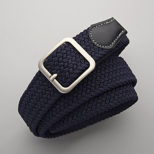 Women's & Men's Pin Buckle Woven Elastic Casual Canvas Belts