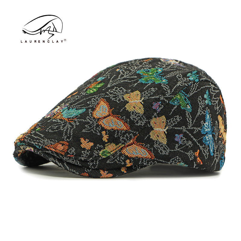 Women's Hat Peaked Personality Butterfly Embroidered Ethnic Hats & Caps