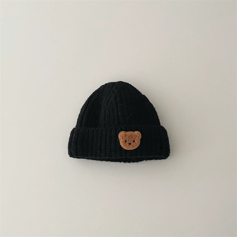 Hat Cute Bear Knitted Warm Pullover Kids' Headwear