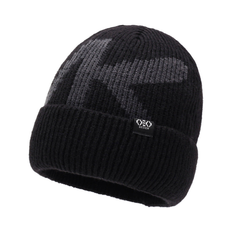 Men's Trendy Knitted Hat Winter Fleece Lined Padded Warm Keeping Hats & Caps