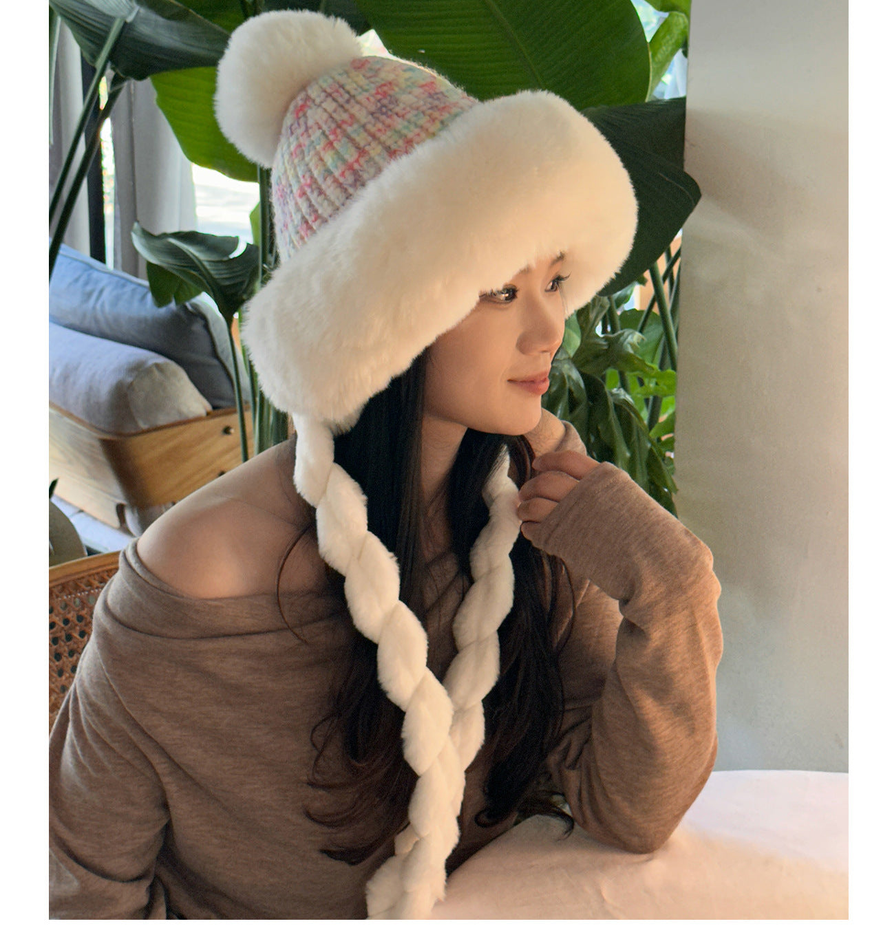 Women's Cute Fox Ears Plush Versatile Korean Earmuffs Hats & Caps