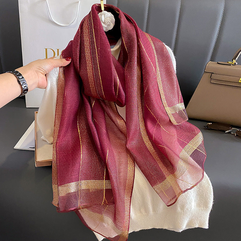 Women's Fashionable Elegant Winter Striped Retro Shawl Scarfs