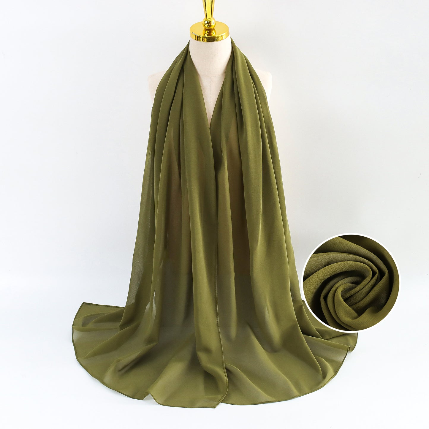 Women's Pearl Chiffon Solid Color Bubble Bag Scarfs