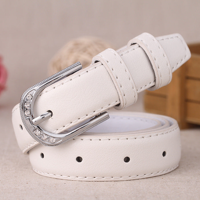 Women's Simple Thin Pin Buckle Korean Style Fashion Belts