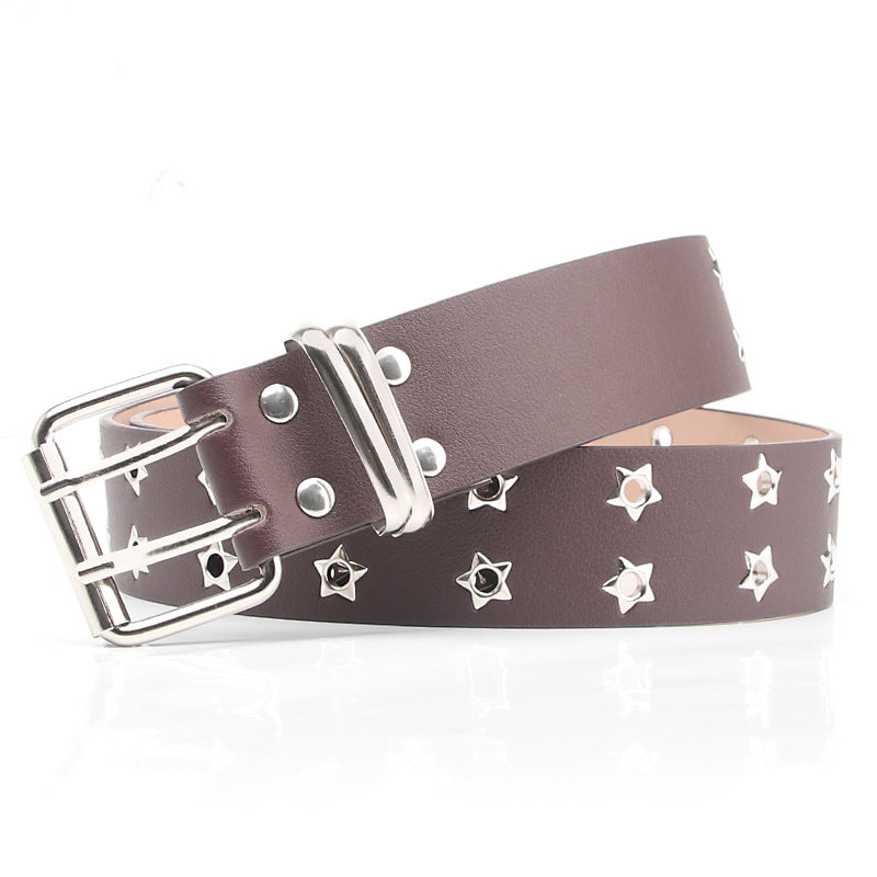 Women's Row Air Hole Fashion Casual Punk Belts