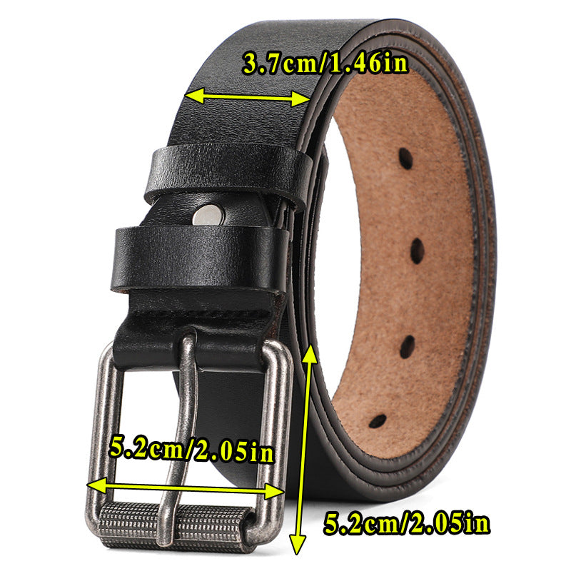 Men's Antique Genuine Leather Pin Buckle Belts