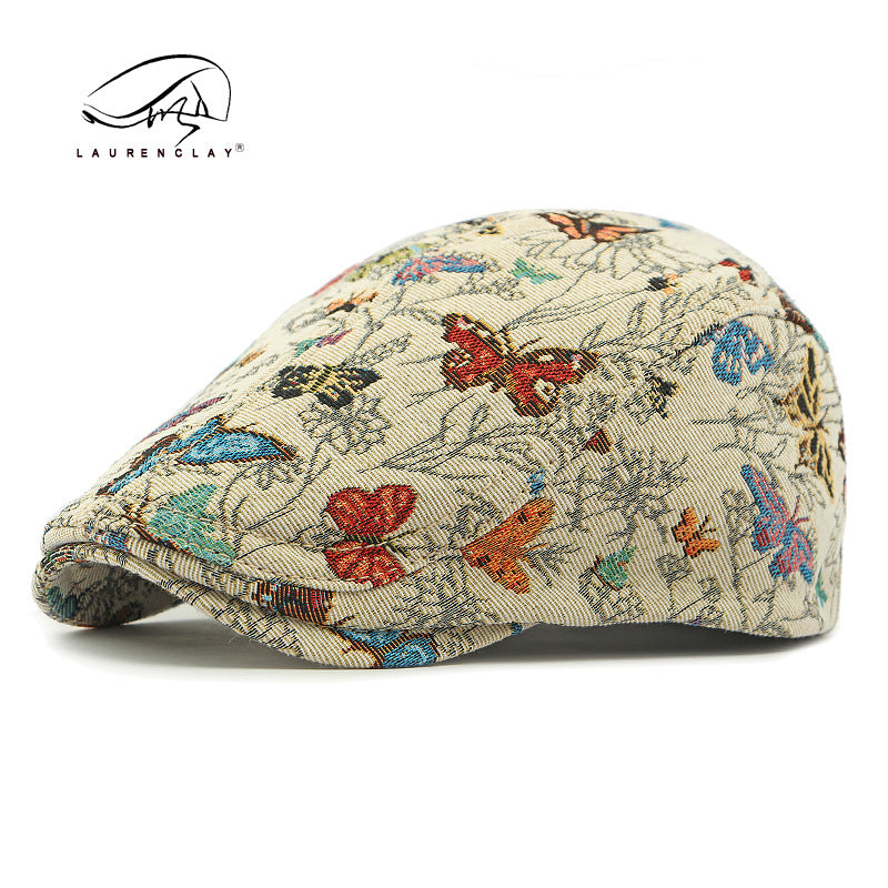 Women's Hat Peaked Personality Butterfly Embroidered Ethnic Hats & Caps