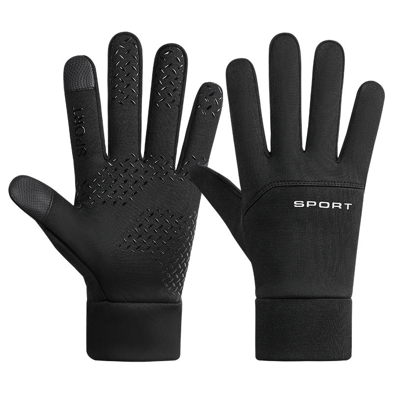 Women's & Men's Horizontal Label Unilateral Sports Riding Touch Screen Gloves