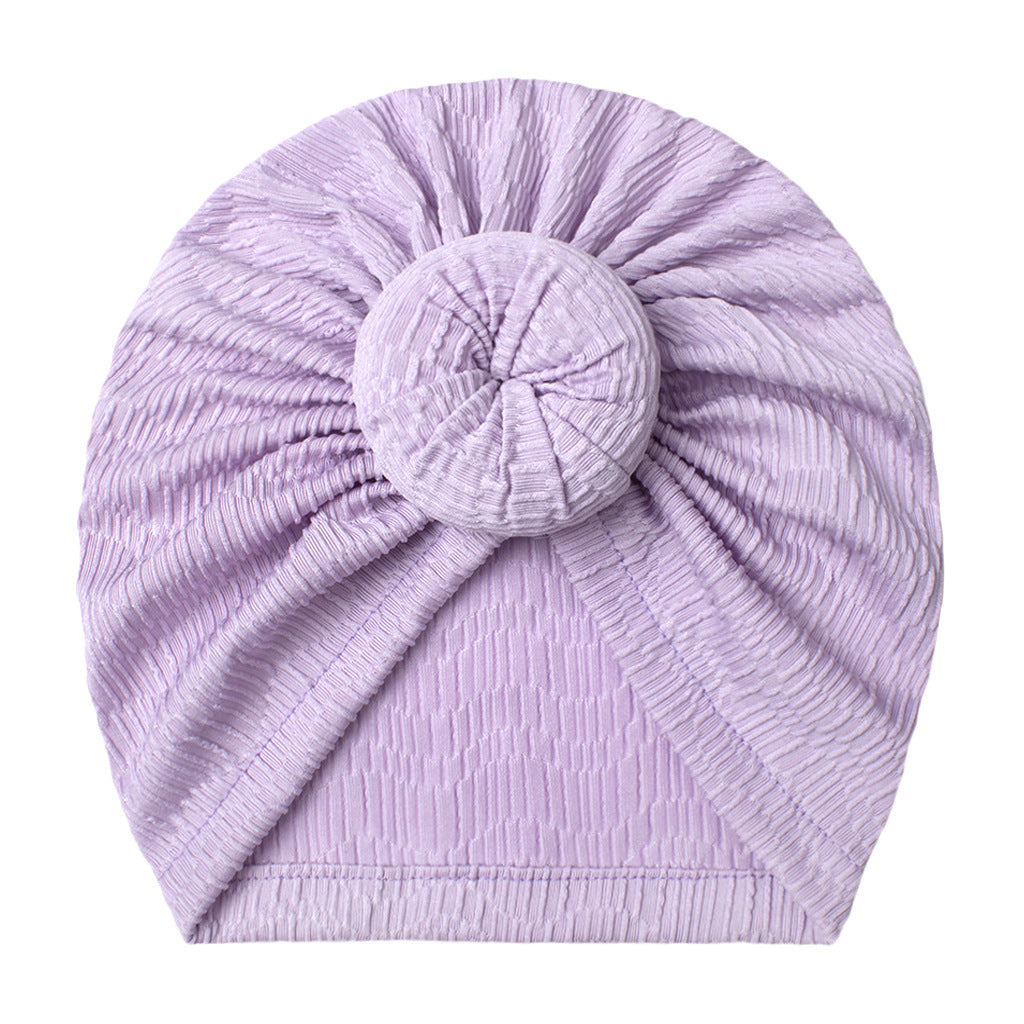 Donut Hat Comfortable Striped Solid Color Kids' Headwear