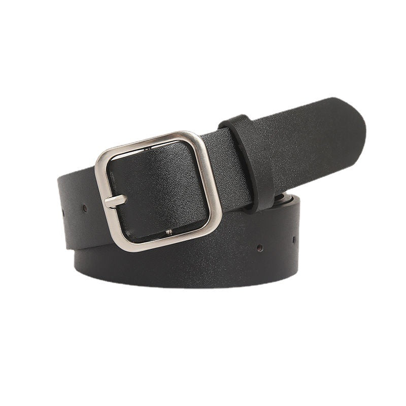 Style Square Buckle Unisex Wide Fashion Belts