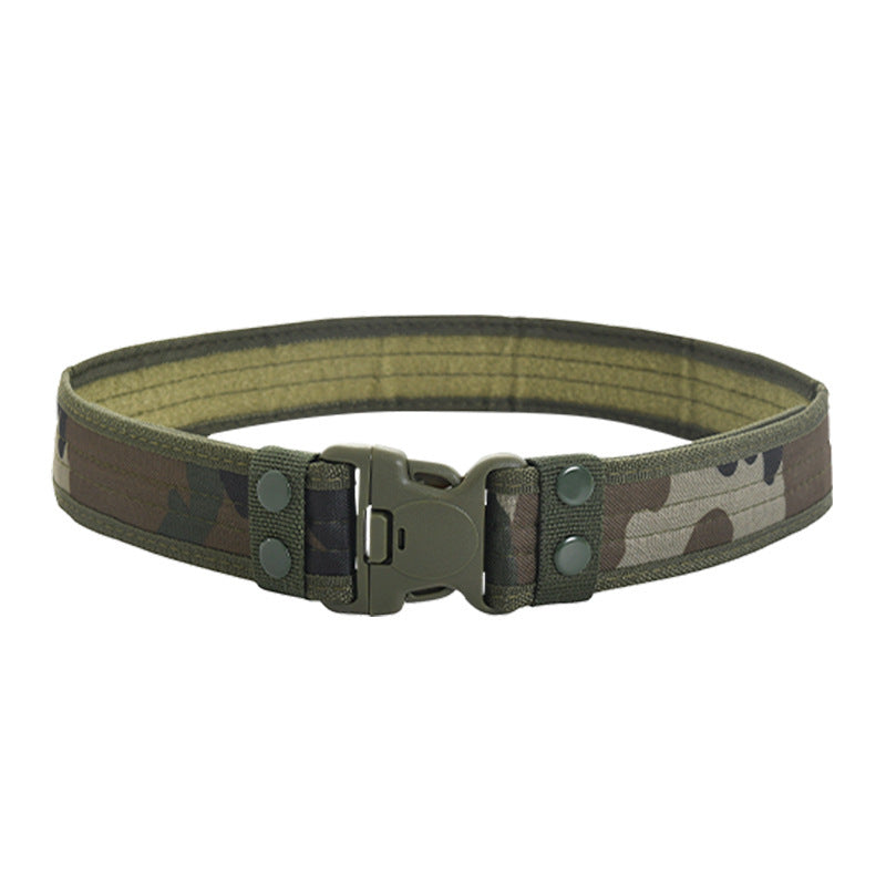 Men's Plastic Buckle Camouflage Nylon Foam Wide Military Belts