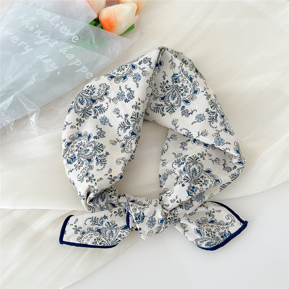 Women's Silk Summer Fresh Korean Style Artistic Scarfs