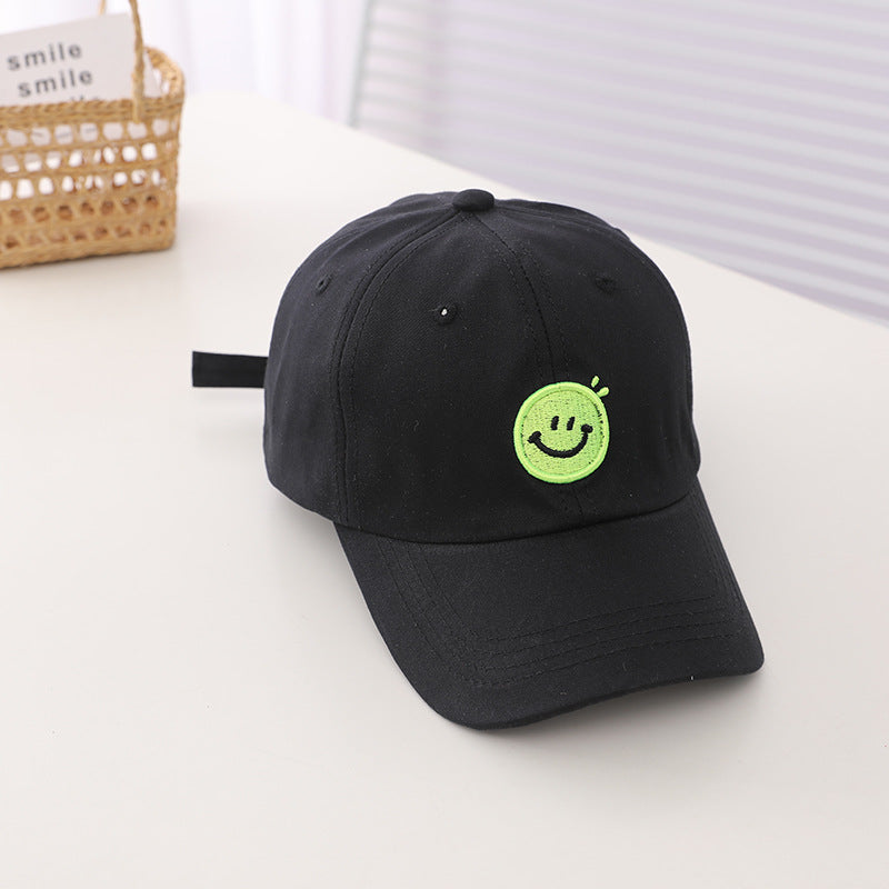 Children's Smiling Face Embroidery Simple Baseball Hat Kids' Headwear