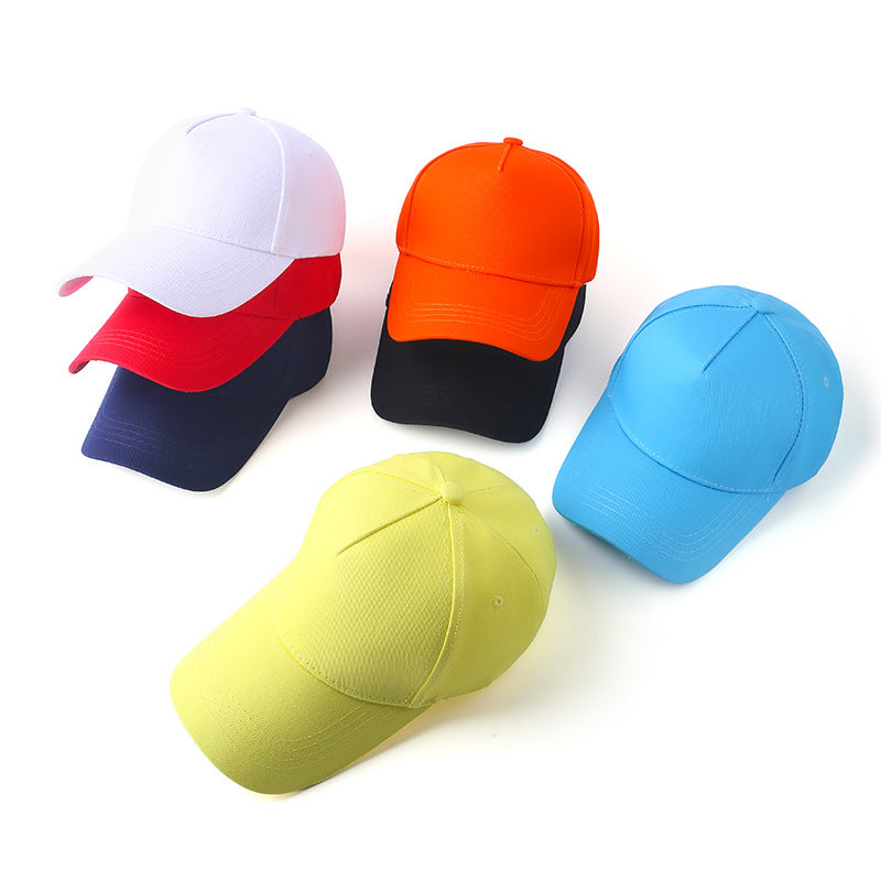 Children's Solid Color Baseball Custom Embroidery Printing Kids' Headwear