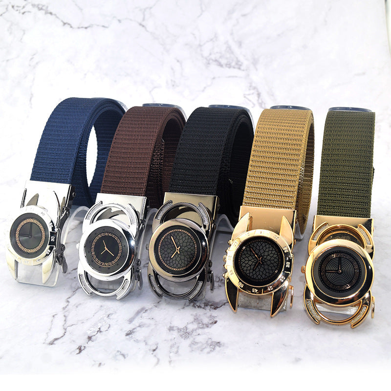 Men's Buckle Thickened Woven Pressure Plate Breathable Belts