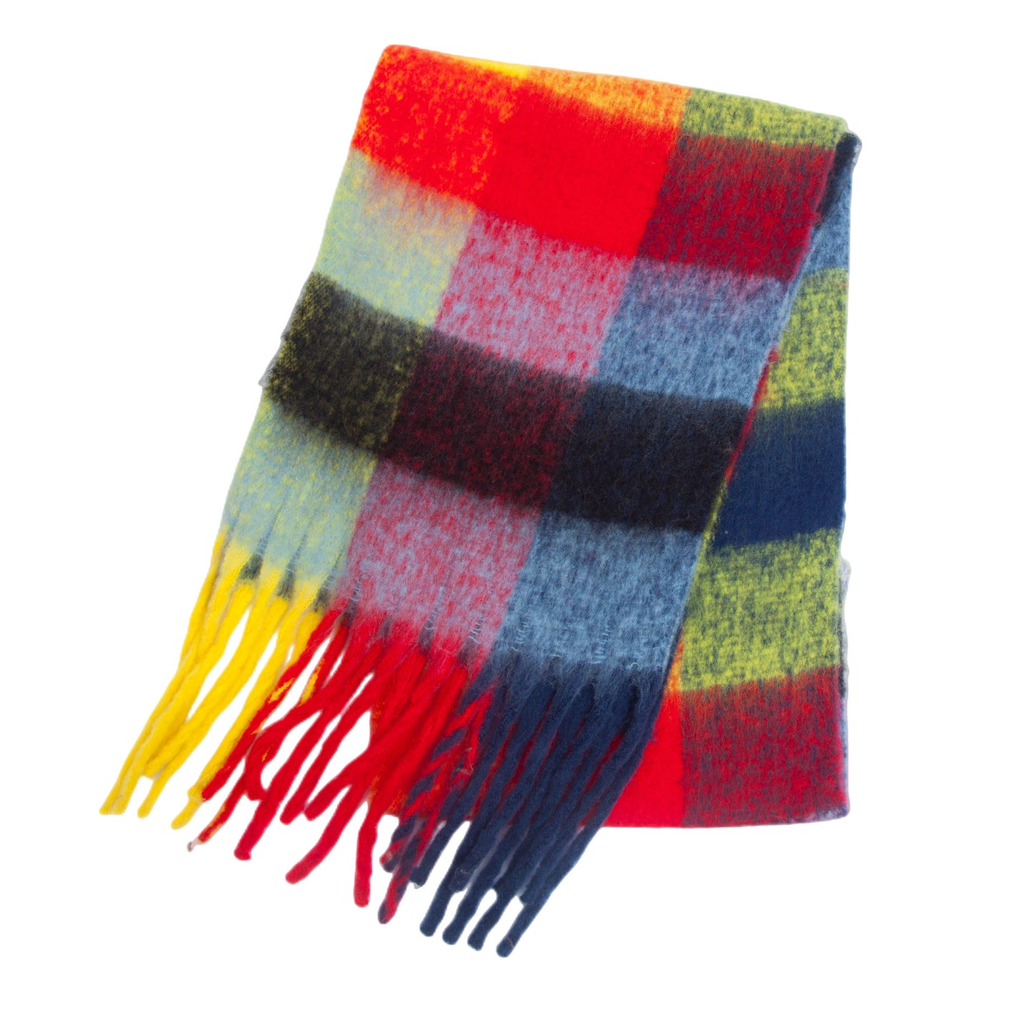 Women's Thick Color Thickened Double-sided Plaid Bib Scarfs