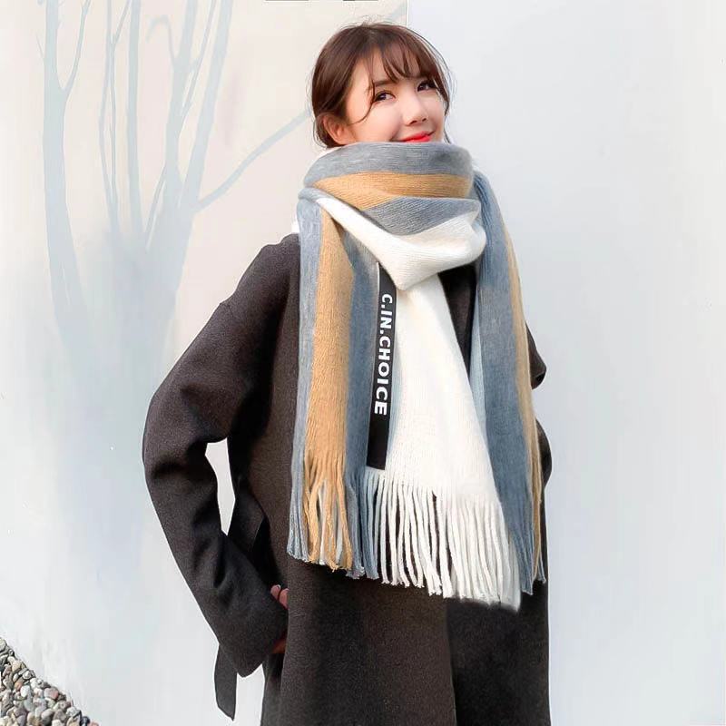 Women's Winter Korean Style Versatile Cute Thickening Couple Scarfs