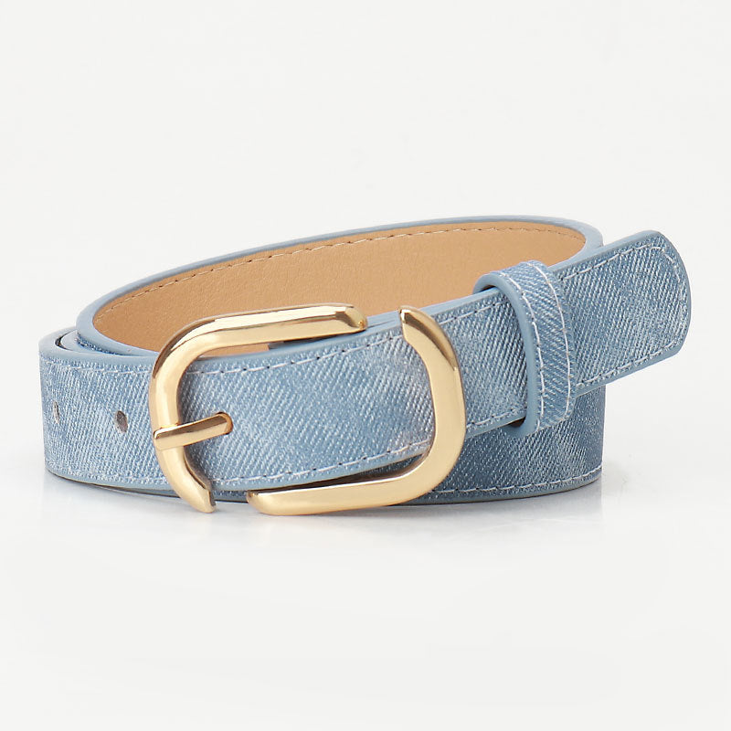 Women's Leather Fashion Jeans Strap Light Luxury Belts