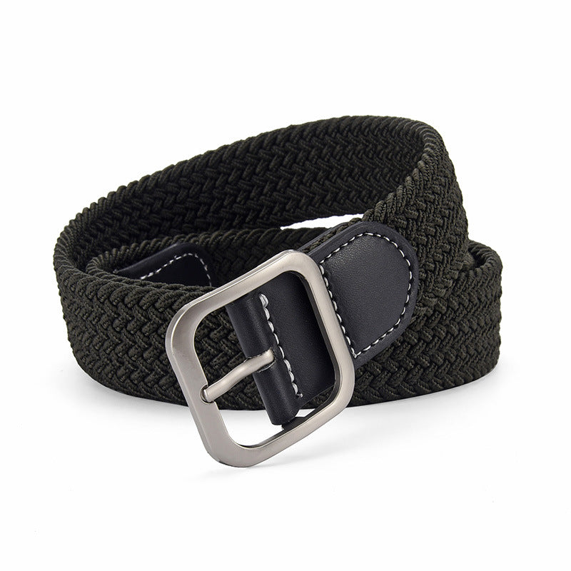 Women's & Men's Pin Buckle Woven Elastic Casual Canvas Belts