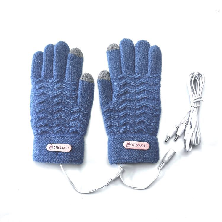 Women's Knitted Touch Screen Electrically Heated Power Gloves