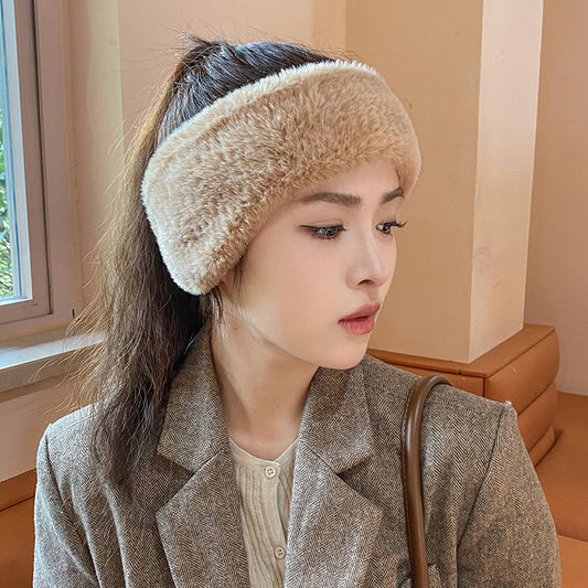 Women's Outdoor Running Cycling Imitated Mink Plush Warm Hats & Caps