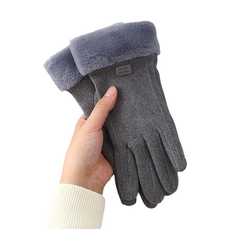 Women's Winter Warm Veet Plush Touch Screen Gloves