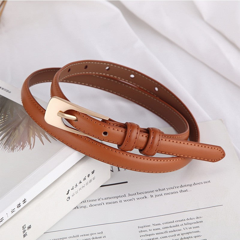 Women's Leather Thin Casual Trendy Culottes Belts