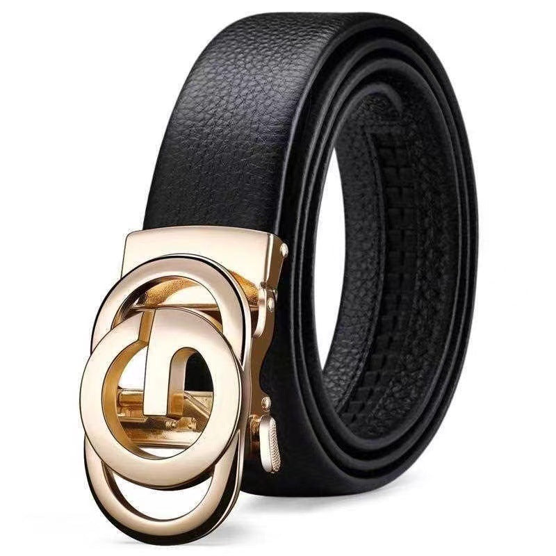 Men's Letter Alloy Buckle Automatic Waist Regular Belts