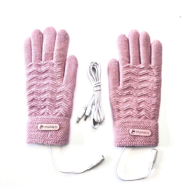 Women's Knitted Touch Screen Electrically Heated Power Gloves