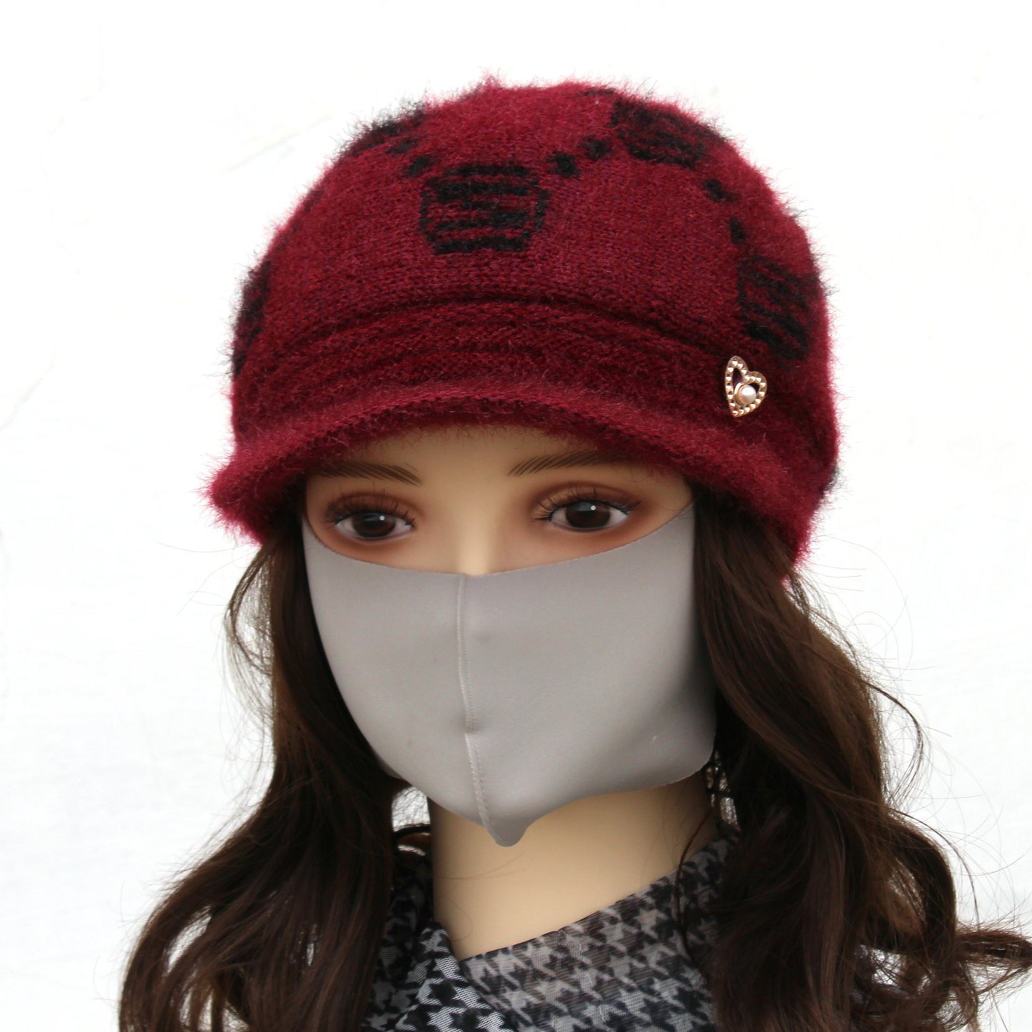 Winter Hat Female Mom Style Elders Grandma Fleece Thickened Hats & Caps