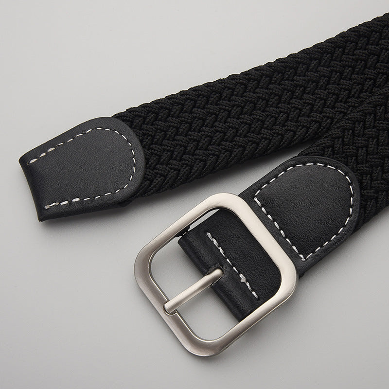 Women's & Men's Pin Buckle Woven Elastic Casual Canvas Belts