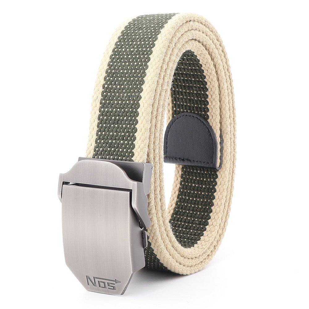 Women's & Men's Sports Thickening Canvas Tactical Automatic Buckle Belts