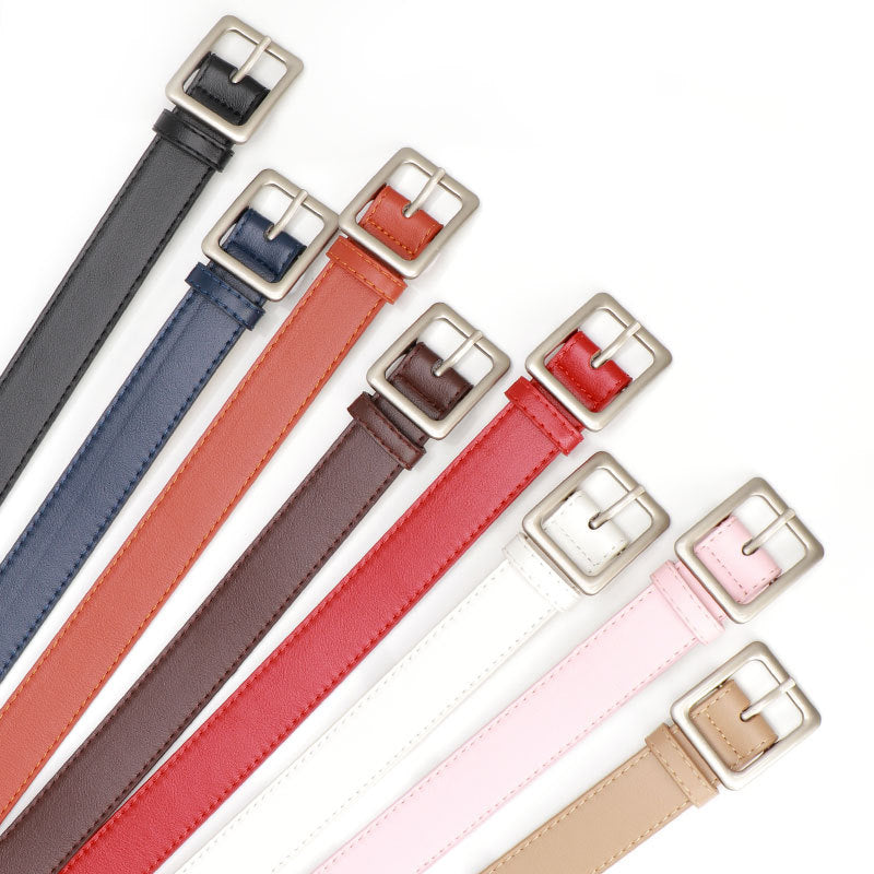 Women's Buckle Leather Korean Style Dress Decoration Belts