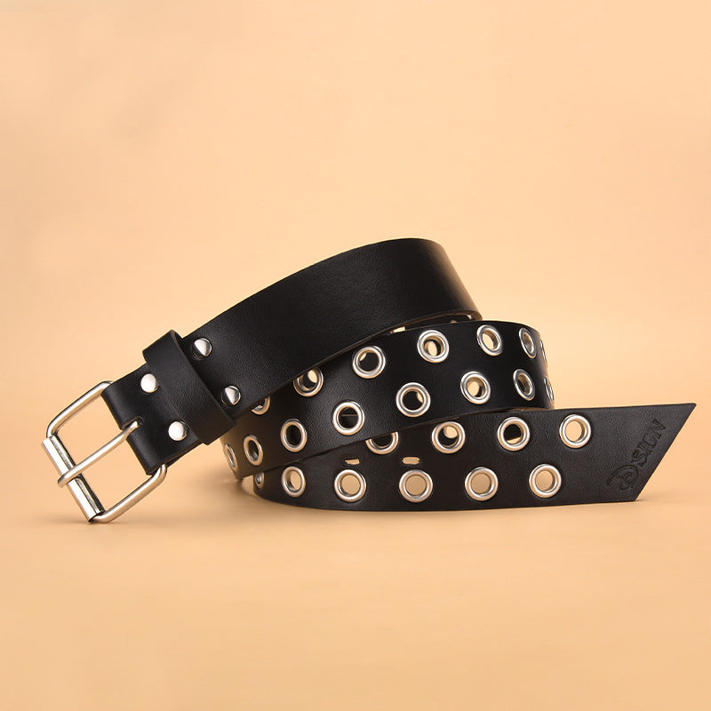 Women's & Men's Punk Pin Buckle Casual Decorative Hollow Belts