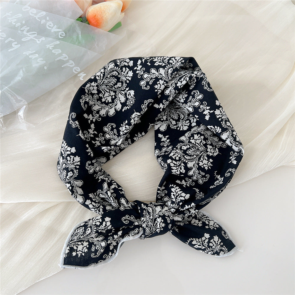 Women's Silk Summer Fresh Korean Style Artistic Scarfs