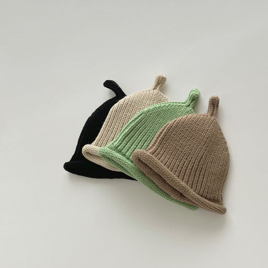 Hat Solid Color Nipple Knitted Wool Kids' Headwear