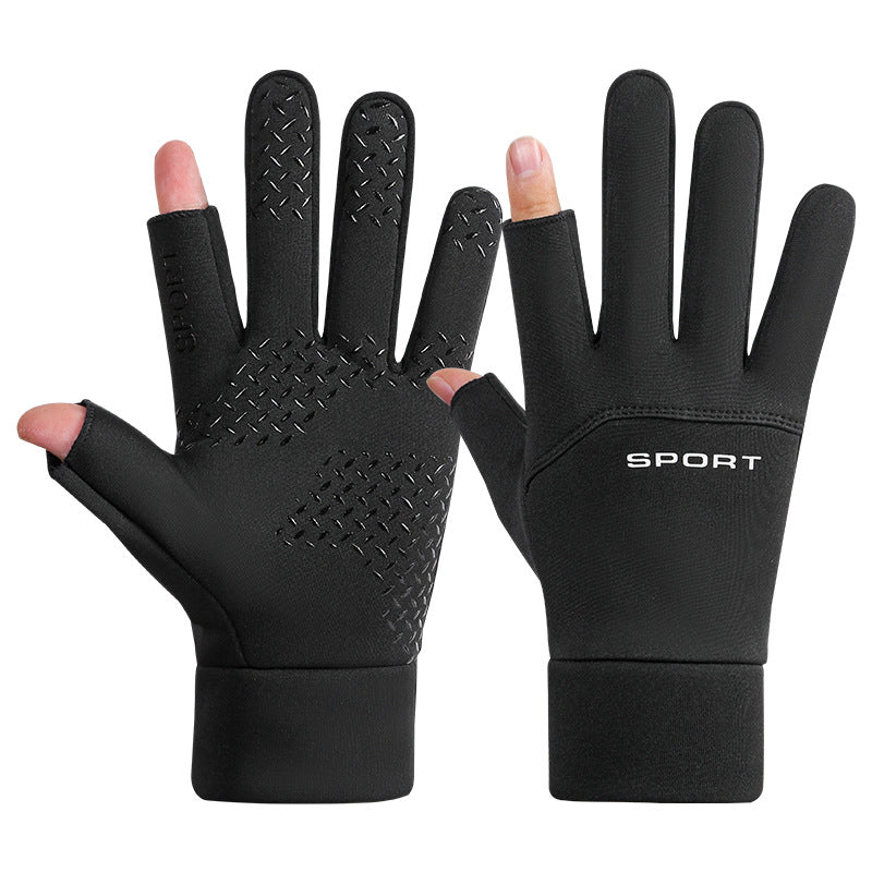 Women's & Men's Horizontal Label Unilateral Sports Riding Touch Screen Gloves