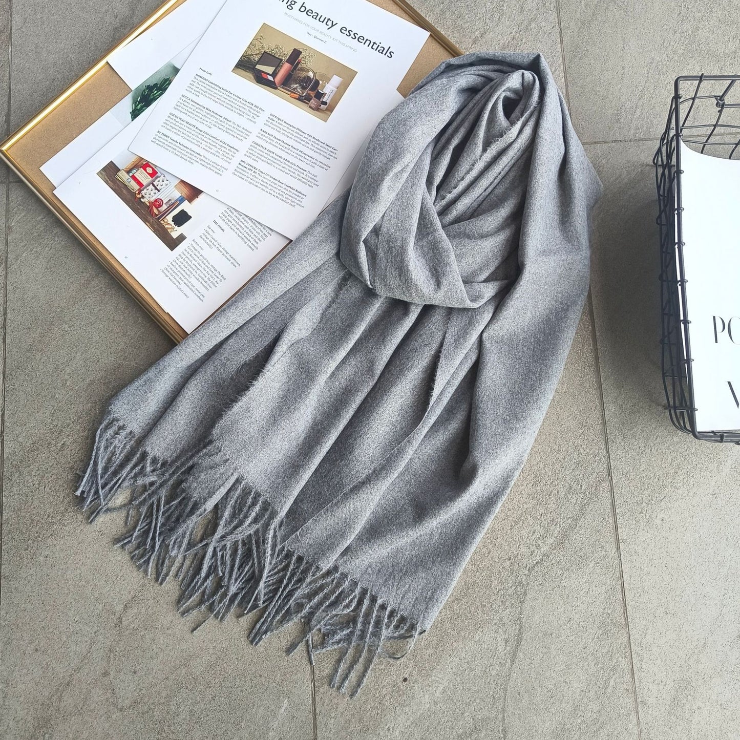 Women's Solid Color Korean Stylish Simple Versatile Scarfs