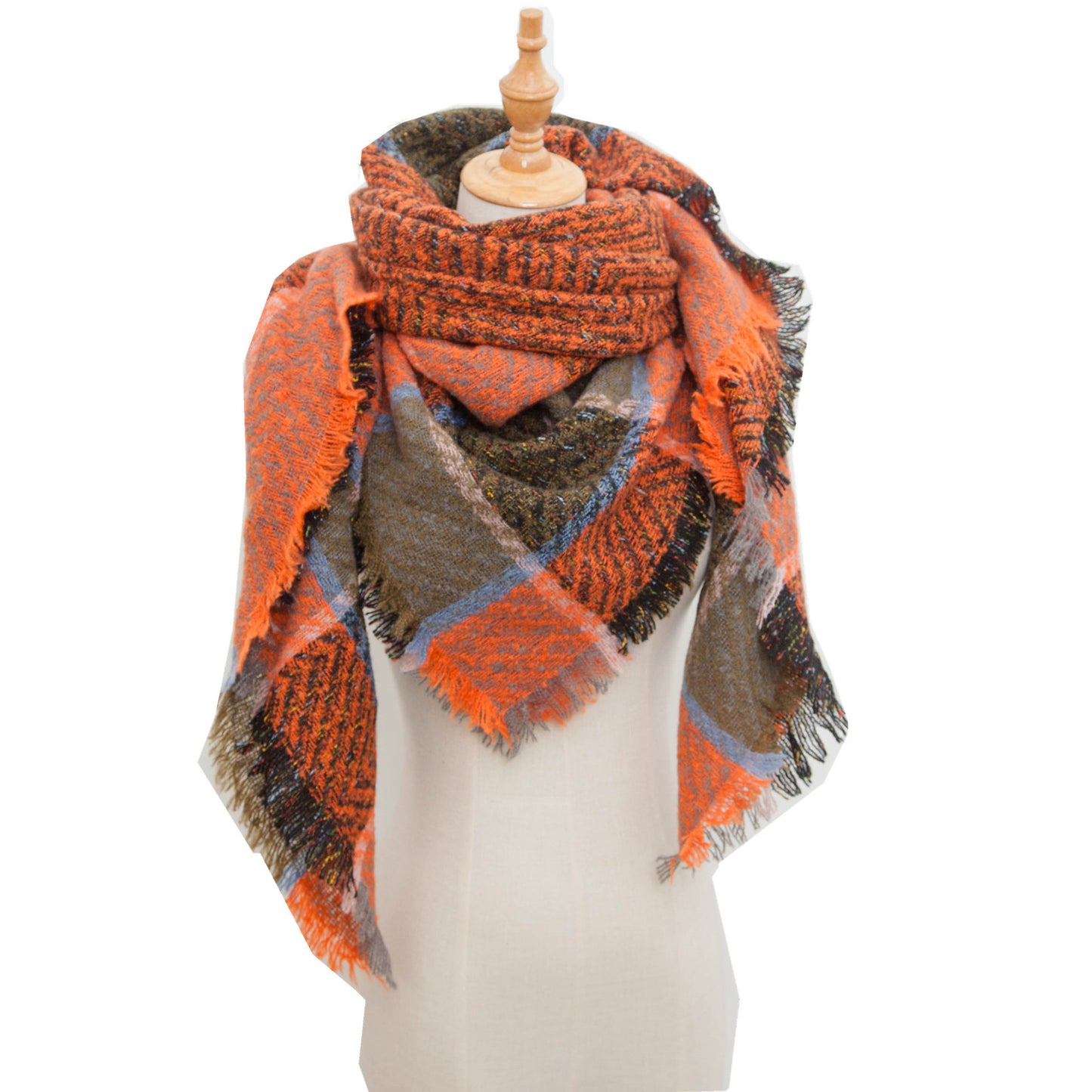 Versatile Source Shawl Large Plaid Triangle Scarfs